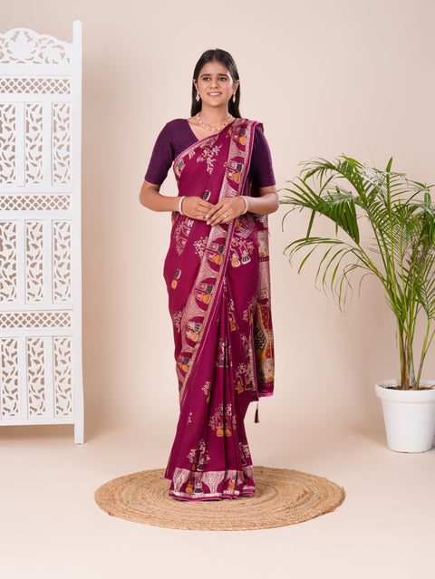 KcPc New Beautiful Dola silk Karwa Chauth Special With Dimond Work Saree