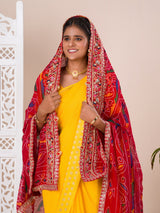 KcPc New Marwadi Chunri Pure Georgette With Kashida Embroidery Border