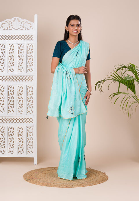 KcPc New Dola silk Designer Party Wear Saree With Blouse  ASH