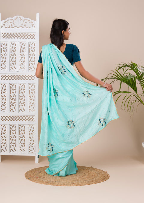 KcPc New Dola silk Designer Party Wear Saree With Blouse  ASH