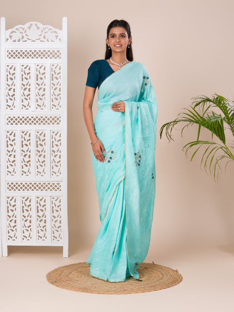 KcPc New Dola silk Designer Party Wear Saree With Blouse  ASH