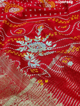 Kolkata Zardoji Work saree in bandhani stylefor festivals 