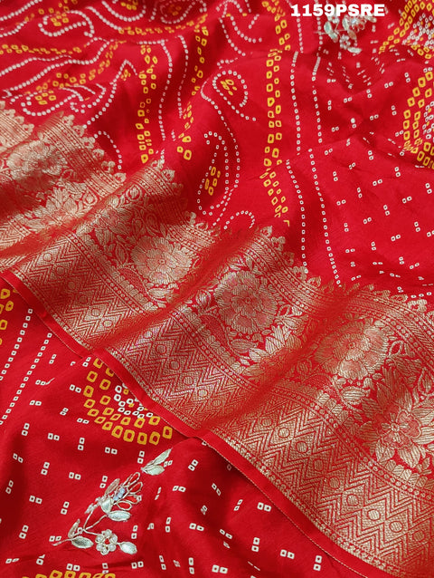 KCPC New Pure Munga Silk Heavy Zaridoji Gotapatti work Saree AMT