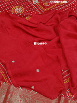Kolkata Zardoji Work saree in bandhani stylefor festivals 