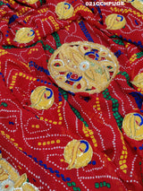 KcPc Latest Ethnic Wear Marwari Chunri Pila Odhna Chunri (Pure Georgette Fabric)