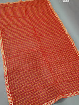 KcPc Pure Georgette Red Gharchola Bridal Dupatta with Beautiful lightweight Gotapatti Border