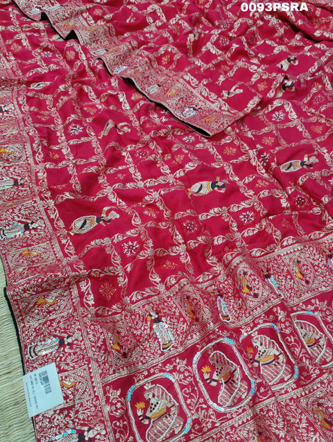 KcPc New Designer Rajwadi Style Gharchola Bandhej Sarees  Rani
