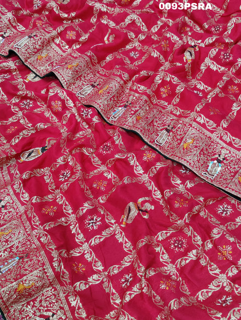 KcPc New Designer Rajwadi Style Gharchola Bandhej Sarees  Rani