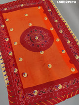KcPc New Bhaat ki chunri Piliya Odhna Belbuti Work Piliya (Pure Georgette Fabric)