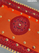 KcPc New Bhaat ki chunri Piliya Odhna Belbuti Work Piliya (Pure Georgette Fabric)