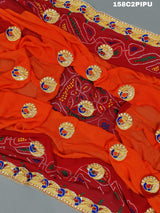 KcPc New Bhaat ki chunri Piliya Odhna Belbuti Work Piliya (Pure Georgette Fabric)