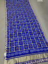 KcPc Pure Gaji Silk Bandhani Gotapatti Designer Jaipuri Traditional Dupatta satis Blue