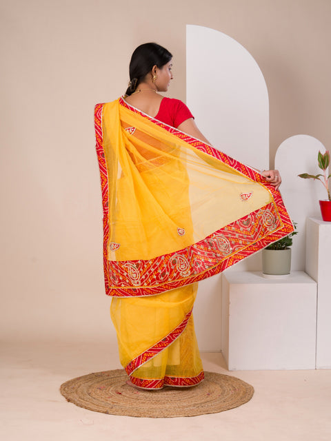 KcPc Special Kota Doriya Chunri Border Gotapatti Work Saree