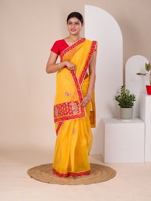 KcPc Special Kota Doriya Chunri Border Gotapatti Work Saree