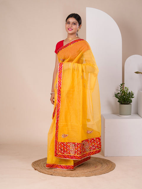 KcPc Special Kota Doriya Chunri Border Gotapatti Work Saree