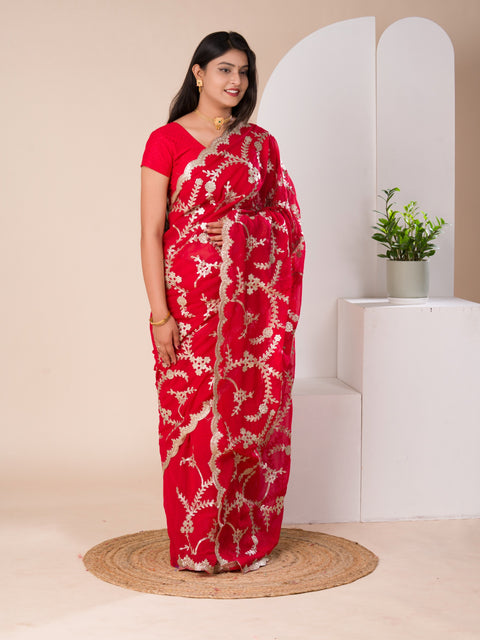 KcPc New Beautiful Pure Georgette Party wear saree