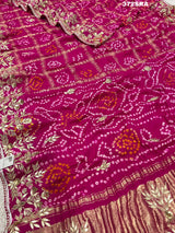 Bandhani Style in very beautiful rani colour