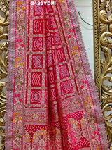 KcPc Beautiful Georgette Bandhani Style Sequence Work Dupatta AMT