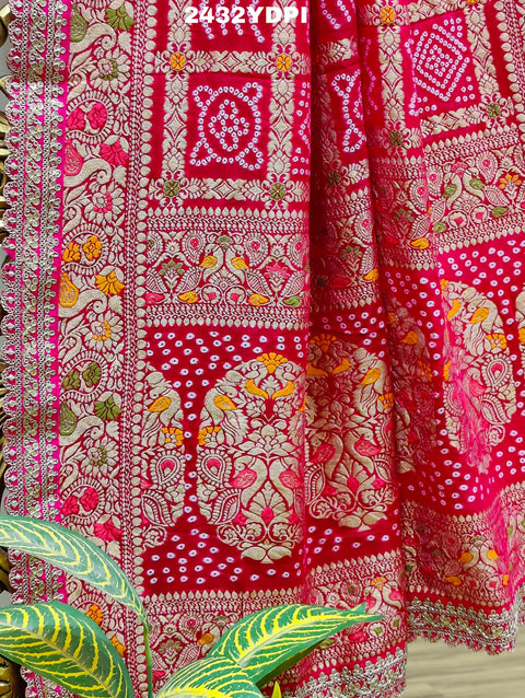 KcPc Beautiful Georgette Bandhani Style Sequence Work Dupatta AMT
