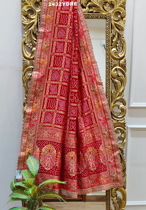 KcPc Special Georgette Bandhani Style Sequence Work Dupatta AMT
