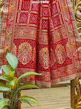 KcPc Special Georgette Bandhani Style Sequence Work Dupatta AMT