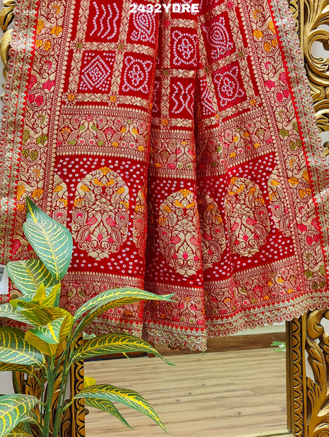 KcPc Special Georgette Bandhani Style Sequence Work Dupatta AMT