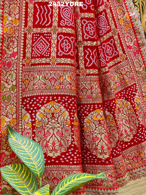 KcPc Special Georgette Bandhani Style Sequence Work Dupatta AMT