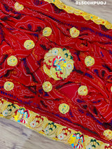 KcPc New Beautifull Heavy Belbutti pure Radhakrishna odhna(Pure Ojariya Fabric)
