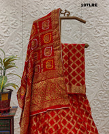 KcPc Beautiful New Rajasthani Bandhej Gharchola LehengaKML