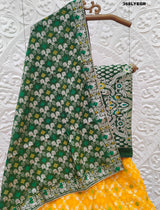 KcPc Pure Dola Silk Russian Banarasi Meenakari Lehenga Chunni SetKML
