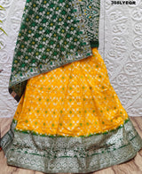 KcPc Pure Dola Silk Russian Banarasi Meenakari Lehenga Chunni SetKML