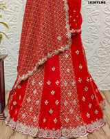 By New Khaddi Georgette Bandhani Style Lehenga With Traditional Wear