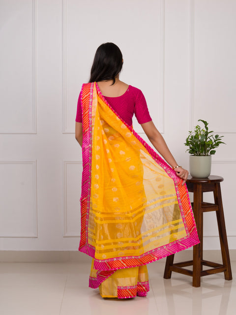 KcPc New Kota Doria Banarasi Mangal Path Special Jaipuri Saree