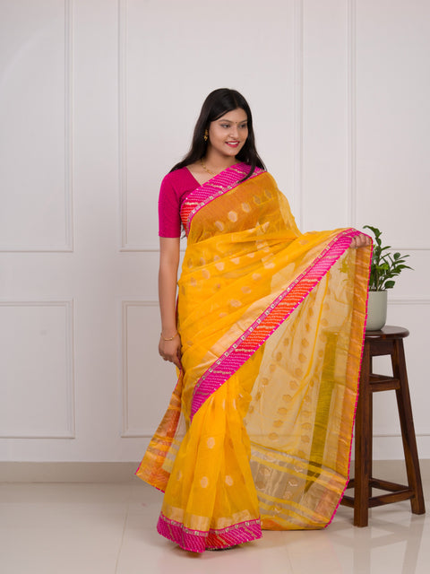 KcPc New Kota Doria Banarasi Mangal Path Special Jaipuri Saree