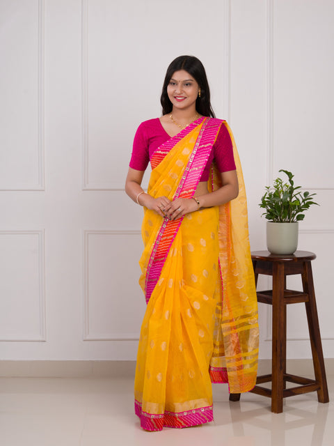 KcPc New Kota Doria Banarasi Mangal Path Special Jaipuri Saree