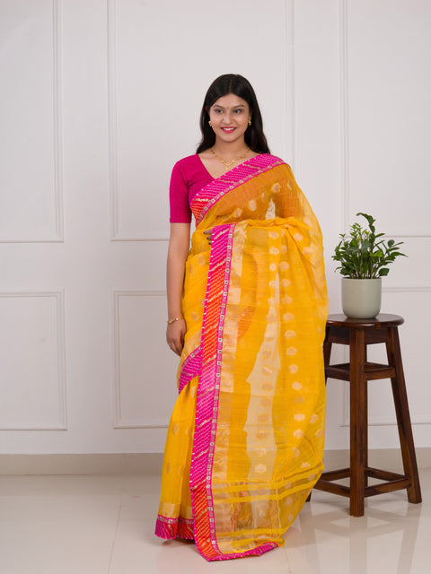 KcPc New Kota Doria Banarasi Mangal Path Special Jaipuri Saree