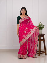  Georgette saree lahariya patterns gotapati work 