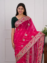  Georgette saree lahariya patterns gotapati work 