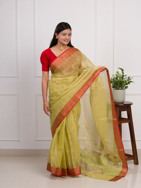 KcPc Pure Maheshwari Banarasi Kota doriya Gotapatti Saree SWA