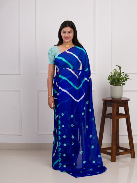 KcPc Latest New Jaipuri Traditional Chinon  Bandhani Saree