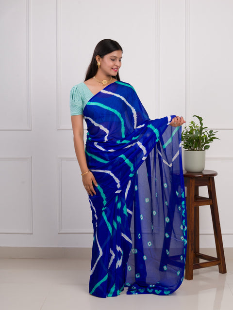 KcPc Latest New Jaipuri Traditional Chinon  Bandhani Saree