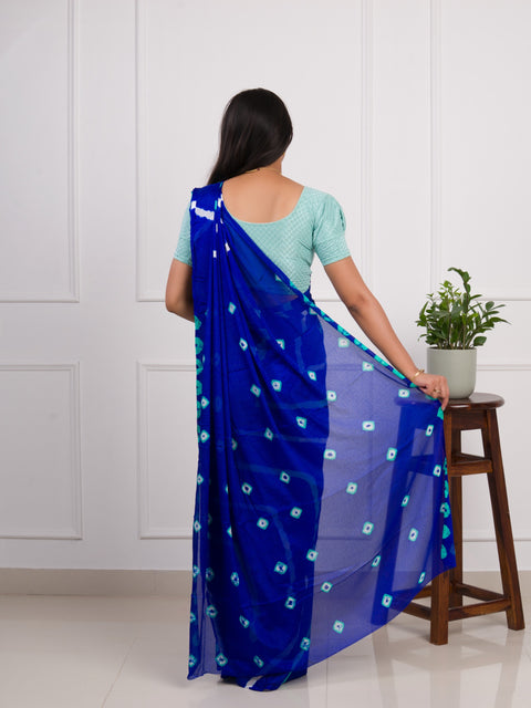 KcPc Latest New Jaipuri Traditional Chinon  Bandhani Saree