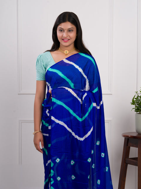 KcPc Latest New Jaipuri Traditional Chinon  Bandhani Saree