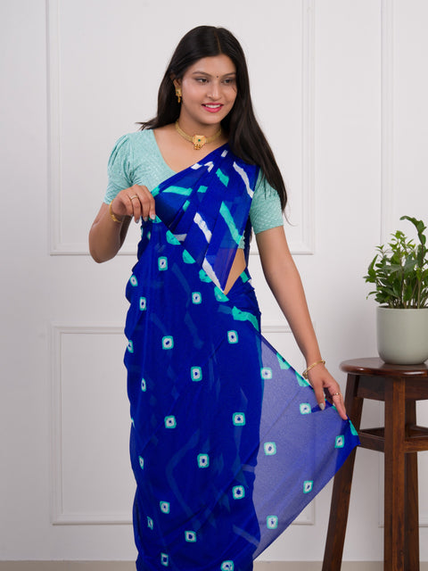 KcPc Latest New Jaipuri Traditional Chinon  Bandhani Saree