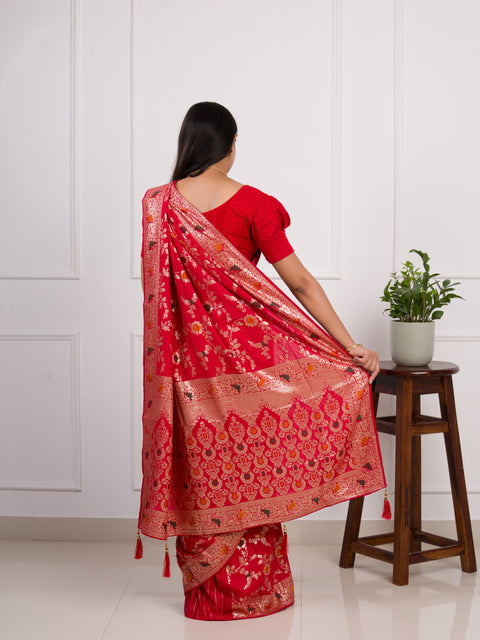 KcPc Dola Silk With Zari Weaving Saree ASH