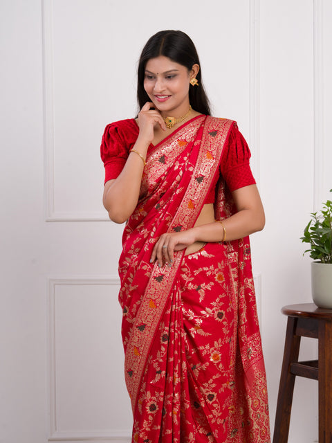 KcPc Dola Silk With Zari Weaving Saree ASH