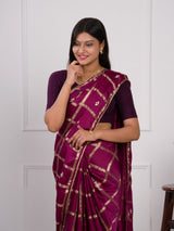 KcPc Latest Arrival Designer Gaji Silk Gotapatti Handwork Saree Wine
