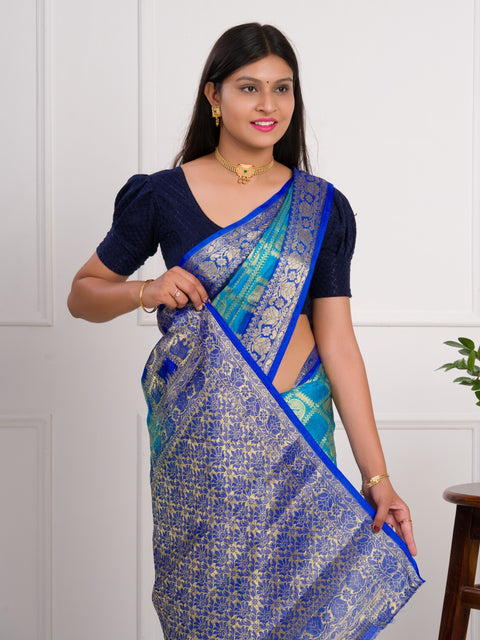 KcPc New Special Art silk Banarasi Style With Zari weaving Work Saree KCPC