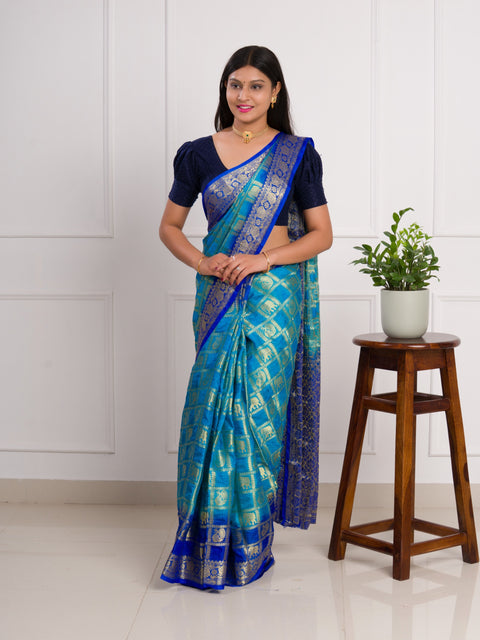 KcPc New Special Art silk Banarasi Style With Zari weaving Work Saree KCPC