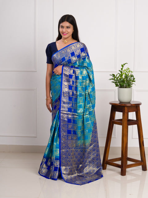 KcPc New Special Art silk Banarasi Style With Zari weaving Work Saree KCPC
